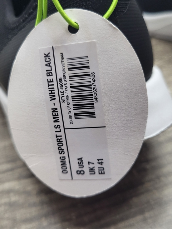 Oofos OOmg Sport LS Low Shoe Men\'s Size 8 Black White New main image 8